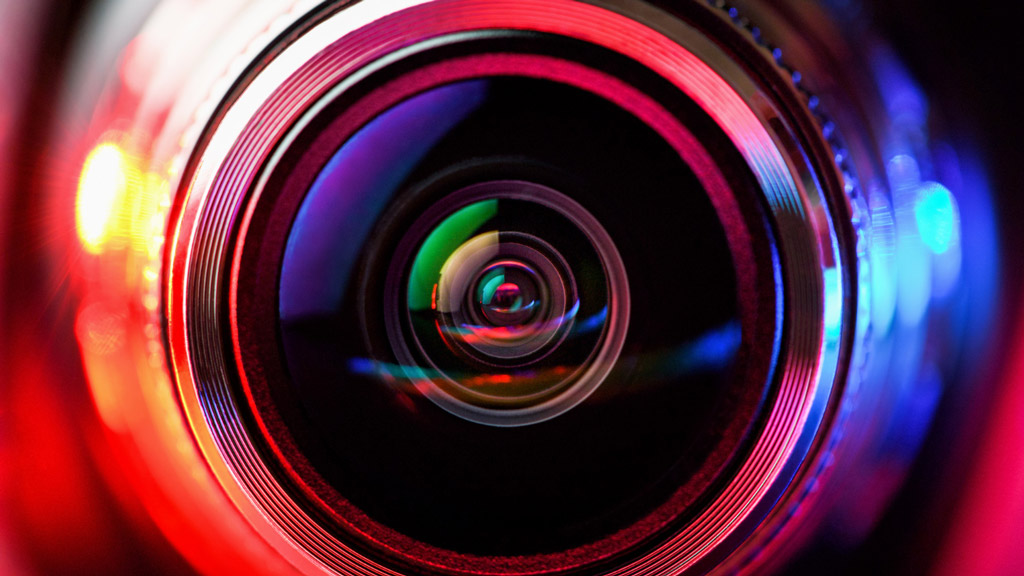 Camera Lens With Red Blue Backlight 